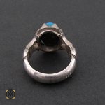 انگشتر فیروزه مصری مردانه خوش رنگ - کد 8702 - تصویر 3