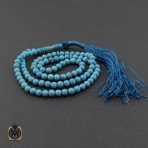 3 تسبیح فیروزه مصری 101 دانه فاخر و ارزشمند - کد 4119 - تصویر 3