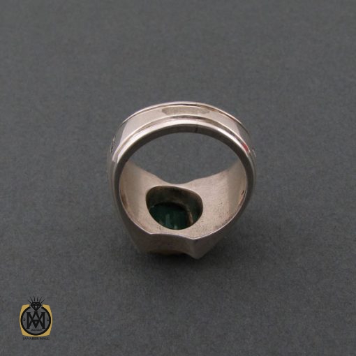 3 انگشتر زمرد زامبیا مردانه لوکس و معدنی - کد 8585 - تصویر 3