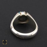 انگشتر فیروزه نیشابوری مردانه خوش رنگ - کد 8721 - تصویر 3