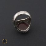 انگشتر عقیق یمن و زمرد مردانه دست ساز - کد 8725 - تصویر 3
