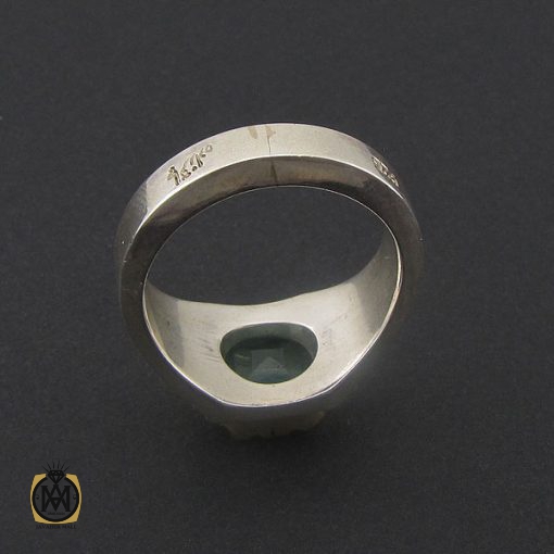 3 انگشتر زمرد زامبیا مرغوب مردانه هنر دست استاد باقرزاده - کد 8732 - تصویر 3
