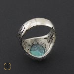 انگشتر توپاز سبز مردانه دست ساز - کد 8739 - تصویر 3
