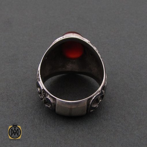 انگشتر عقیق یمن مردانه طرح اميری حسين نعم الامير - کد 8605 - تصویر 3