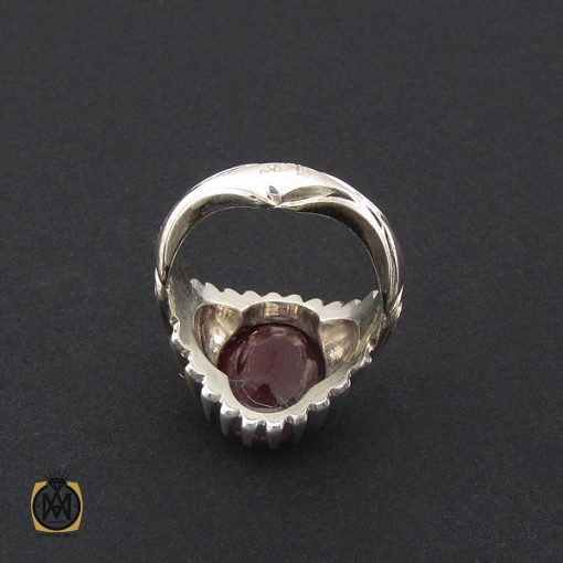 انگشتر یاقوت سرخ درشت مردانه دست ساز - کد 8746 - تصویر 3