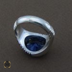 3 انگشتر یاقوت کبود آفریقایی مردانه طرح صفوی دست ساز - کد 8748 - تصویر 3