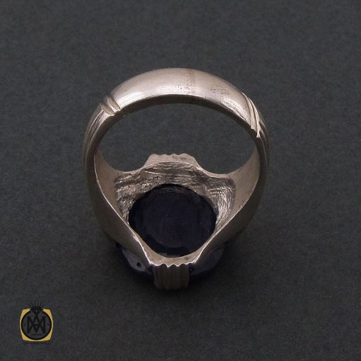 انگشتر یاقوت کبود درشت مردانه - کد 8751 - تصویر 3