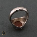 3 انگشتر عقیق یمن مردانه دست ساز - کد 8606 - تصویر 3
