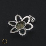 3 مدال فیروزه نیشابوری زنانه طرح اَنوشا - کد 3154 - تصویر 3