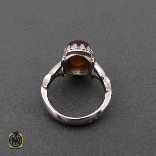 انگشتر جزع یمن مردانه اصل و معدنی - کد 8609 - تصویر 3