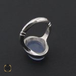 3 انگشتر عقیق یمن کبود مردانه دست ساز - کد 8762 - تصویر 3