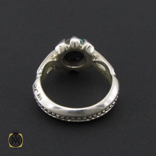 3 انگشتر فیروزه نیشابوری مردانه هنر دست استاد شرفیان - کد 8767 - تصویر 4