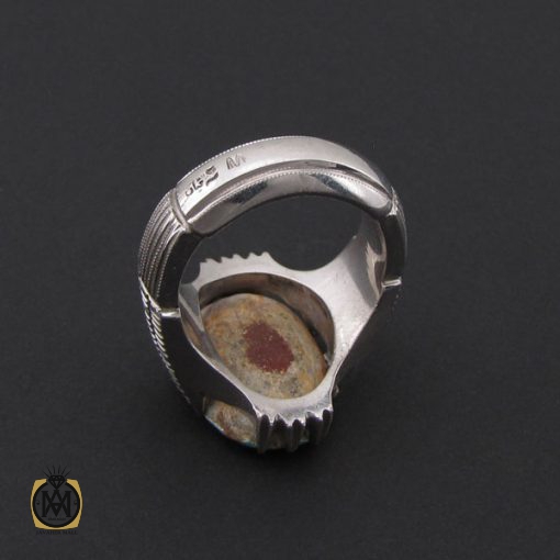 انگشتر فیروزه نیشابوری درشت مردانه هنر دست استاد شرفیان - کد 8768 - تصویر 4