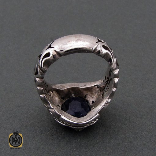 3 انگشتر یاقوت کبود مردانه دست ساز – کد 8777 - تصویر 3