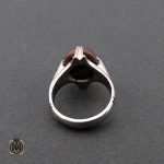 انگشتر عقیق باباقوری یمنی مردانه اصل و خوش رنگ – کد 8781 - تصویر 3