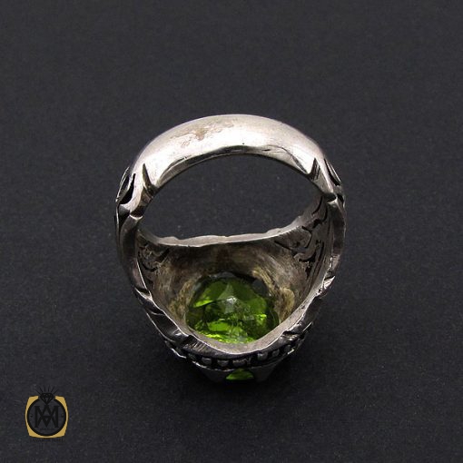 انگشتر نقره مردانه زبرجد اصل سبز خوش رنگ – کد 8790 - تصویر 3