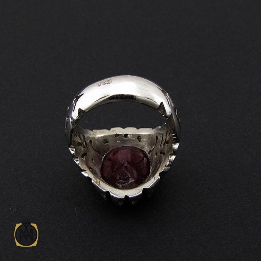 انگشتر یاقوت سرخ مردانه درشت دست ساز – کد 8798 - تصویر 3