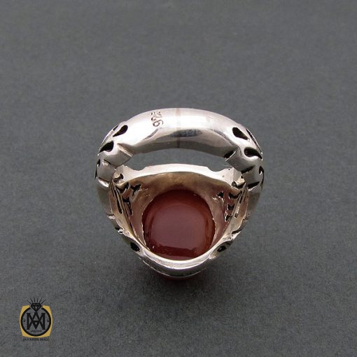 انگشتر عقیق یمن مردانه دست ساز - کد 8619 - تصویر 3