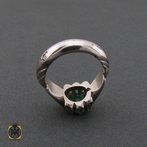 انگشتر زمرد اتیوپی مردانه ارزشمند - کد 8587 - تصویر 3
