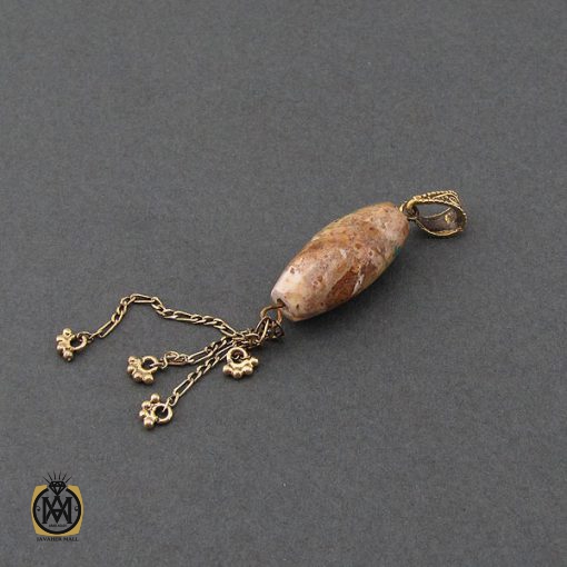 مدال فیروزه نیشابوری زنانه طرح دارینا - کد 3126 - تصویر 3