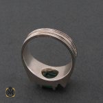 3 انگشتر زمرد زامبیا خوش رنگ و فاخر - کد 8625 - تصویر 3