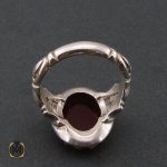 3 انگشتر عقیق قرمز مردانه با حکاکی ومن یتق الله - کد 8627 - تصویر 3