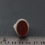 4 انگشتر عقیق قرمز مردانه با حکاکی و من یتق الله - کد 8631 - تصویر 4