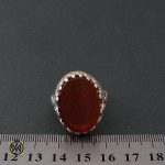 4 انگشتر عقیق قرمز مردانه با حکاکی وان یکاد - کد 8632 - تصویر 4