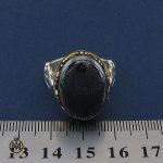 4 انگشتر حدید سینی مردانه با حکاکی چهارده معصوم - کد 8642 - تصویر 4