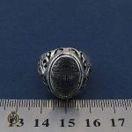 4 انگشتر حیدید سینی مردانه با عین علی و سه جلاله - کد 8644 - تصویر 4