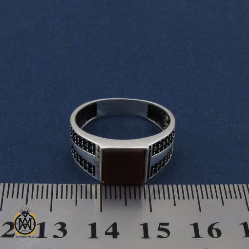 4 انگشتر عقیق قرمز مردانه - کد 8653 - تصویر 4