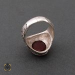 4 انگشتر عقیق یمن مردانه با حکاکی یا حیدر کرار استاد حیدر - کد 8595 - تصویر 4