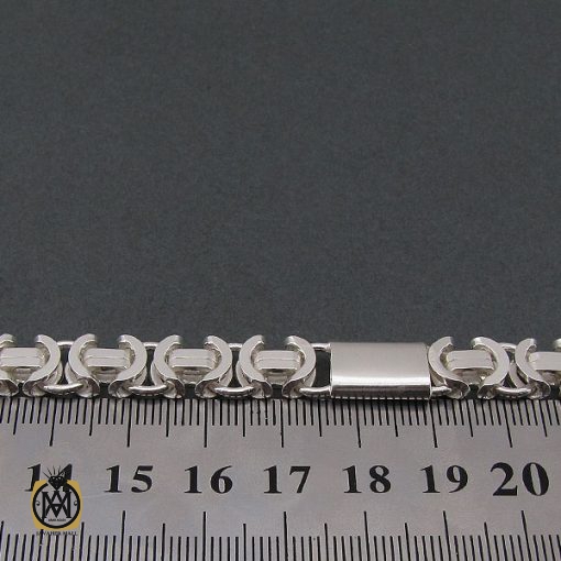 دستنبد نقره 21 سانتی درشت مردانه - کد 10002 - تصویر 4