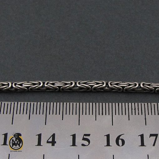 دستنبد طرح ماری نقره 20 سانتی مردانه - کد 10004 - تصویر 4