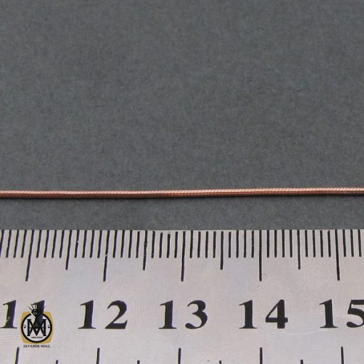 زنجیر نقره طرح امگا 50 سانتی زنانه ایتالیایی رزگلد – کد 10010 - تصویر 4