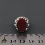 4 انگشتر عقیق یمن با حکاکی سبحان حی القیوم - کد 8662 - تصویر 4