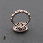 انگشتر عقیق یمن مردانه با حکاکی مهدی طاووس اهل الجنه استاد احمد - کد 8598 - تصویر 4