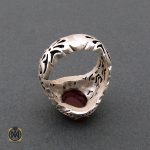 انگشتر عقیق یمن مردانه با حکاکی محمد نبی الرحمه استاد حیدر - کد 8599 - تصویر 4
