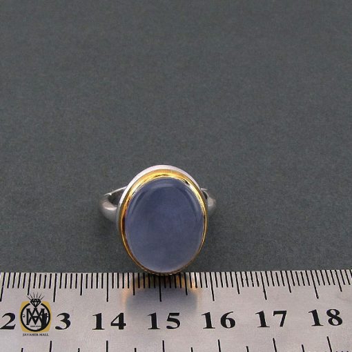 انگشتر عقیق یمن کبود مردانه - کد 8687 - تصویر 4