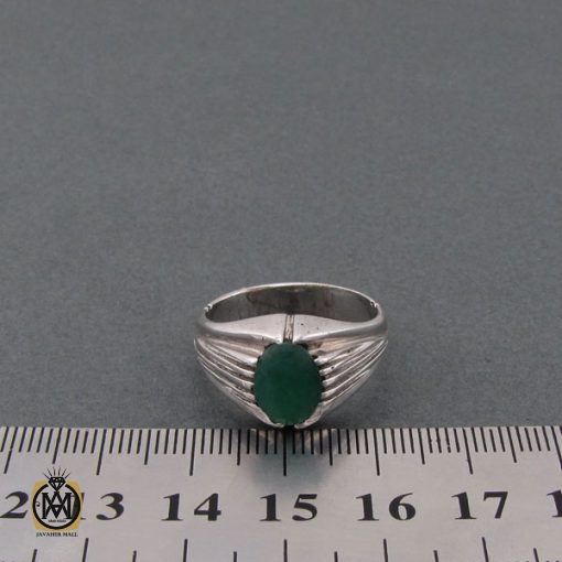 انگشتر زمرد مردانه اصل و معدنی - کد 8694 - تصویر 4