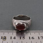 انگشتر عقیق یمن طرح صفوی مردانه - کد 8696 - تصویر 4