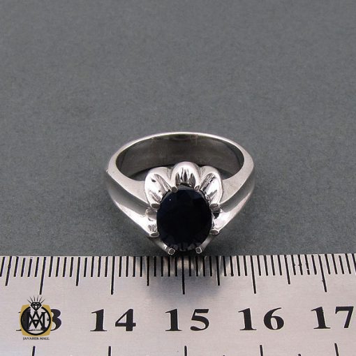 انگشتر یاقوت کبود مردانه - کد 8699 - تصویر 4