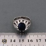 انگشتر یاقوت کبود آفریقایی مردانه - کد 8700 - تصویر 4