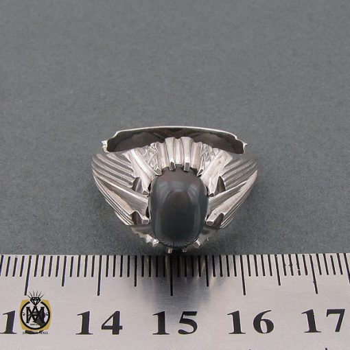 انگشتر اپال مردانه اصل خوش رنگ- کد 8704 - تصویر 4