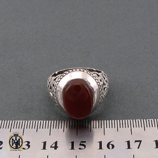 انگشتر عقیق یمن مردانه دست ساز - کد 8711 - تصویر 4