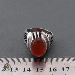 4 انگشتر عقیق یمن مردانه درشت - کد 8713 - تصویر 4