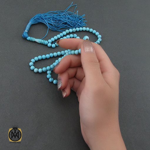 4 تسبیح فیروزه مصری 101 دانه فاخر و ارزشمند - کد 4119 - تصویر 4