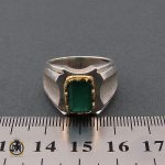 4 انگشتر زمرد زامبیا مردانه لوکس و معدنی - کد 8585 - تصویر 4