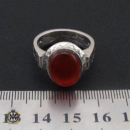 4 انگشتر عقیق یمن مردانه دست ساز - کد 8723 - تصویر 4