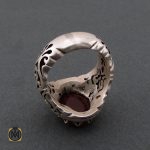 انگشتر مردانه عقیق یمن با حکاکی یا حسین ثارالله استاد حیدر - کد 8603 - تصویر 4